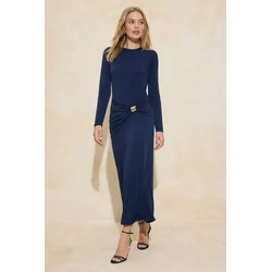 Trendyol Modest Ženska haljina Tctss26Eb00014, Tamnoplava