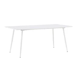 Miza Dallas 4479 Bela, 75x90x180cm, MDF plošča, Kovina