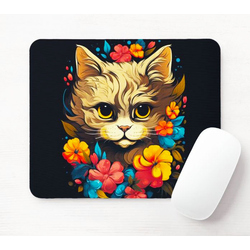 Podloga za miša Mačka u cvec´u, 230x190x3mm