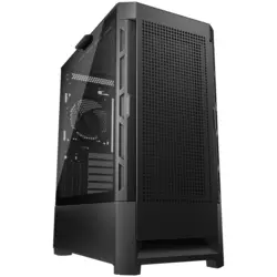 COUGAR | Case Airface Black | PC Case | Mid Tower/Mesh Front Panel/1 x 120mm Fan/TG Left Panel/Black - CGR-5ZD1B-AIR