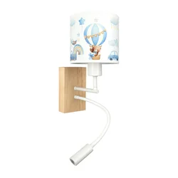Brilagi - LED fleksibilna lampa BOBO WOOD 1xE27/25W/230V + LED/3W hrast/bela/plava/medena