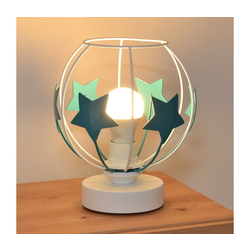 Dečija stolna lampa STARS 1xE27/15W/230V tirkizna/bela