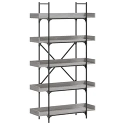 Regal za knjige s 5 razina boja hrasta 100x33x180,5 cm drveni