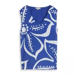TOM TAILOR Top  kraljevo modra / bela
