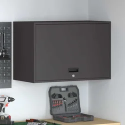 Ormar za zid u garaži Crna 80 x 40 x 53 cm Čelik s prahom