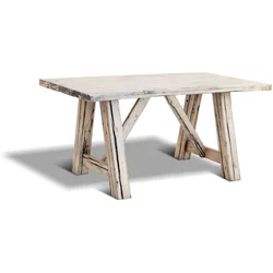 Casa Padrino country style dining table antique white - Various Sizes - Rustic solid wood kitchen table - Rustic solid wood dining room furniture - Country style dining room furniture