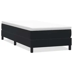 Vidaxl Box Spring Postelja brez vzmetnice Črna 100x210 cm Žamet
