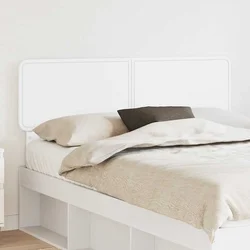 vidaXL Vzglavje z vzglavjem Bela 160 cm Konstruiran les