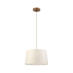 Luster na sajli AIDA 1xE27/15W/230V prečnik 35 cm hrast/krem