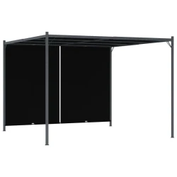Den Vrtna pergola z zložljivo streho 3x3 m antracitna