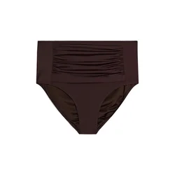 Swim by Zizzi Bikini hlačke Basic temno rjava