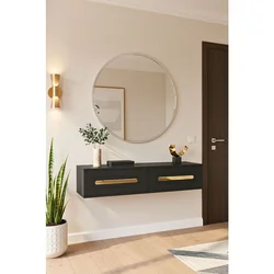 Hanah Home komoda Rany 120, 120 cm, antracit / zlatna