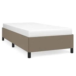 Vidaxl Posteljni okvir brez vzmetnice taupe 100x200 cm blago
