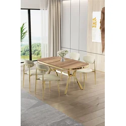Hanah Home Trpezarijski set, 5 komada, Svetlozeleni