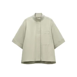 Adolfo Dominguez Bluza pastelno zelena