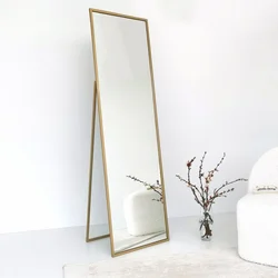 Hanah Home Podno ogledalo Cool, 170x50cm, Zlatno