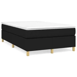 Vidaxl Box spring postelja z vzmetnico črn 120x200 cm blago