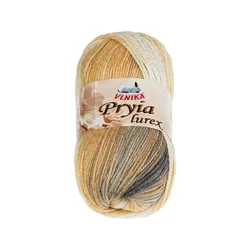 Preja PRYIA lurex - 100 g / 245 m - bež, bela