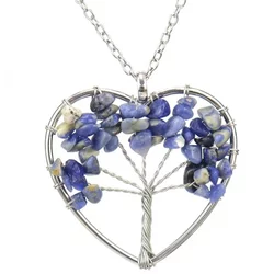 Ogrlica Tree Heart - modra KP28414