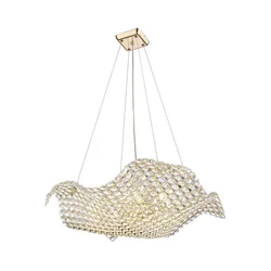 Zuma Line P0221-08M-F7AC - Luster na sajli TIARA 8xG9/42W/230V zlatna