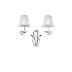 Ideal Lux - Kristalna zidna lampa PEGASO 2xE14/28W/230V sjajni hrom