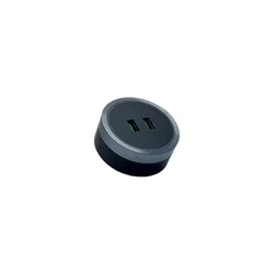 Souris USB A+A Fast Charger, LED ambijentalni prsten, Crno-sivi