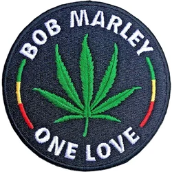 Bob Marley Leaf Iron-On Patch