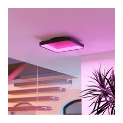 Eglo 901911 - LED RGBW prigušiva stropna svetiljka LORETELLO-Z LED/20W/230V 35x35cm crna