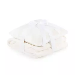 Vitapur prekrivač i jastuk Beatrice solid, 130x200+40x40cm  - Bijela