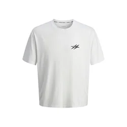 JACK & JONES Majica JCOCNZ BERLIN črna/bela