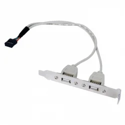 Gembird Kabl IDC 10-pin ženski na 2x USB-A 2.0 ženski | CCUSBRECEPTACLE