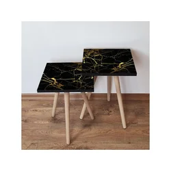 Hanah Home Sklapajući Stočić 2 Komada 2SHP444 - Crno