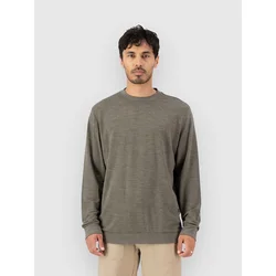 Mons Royale Horizon Merino Crew Sweater dark olive