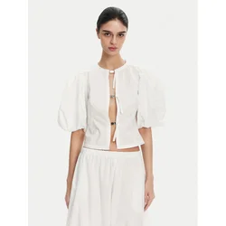 PINKO Bluza 105185 Bela Regular Fit