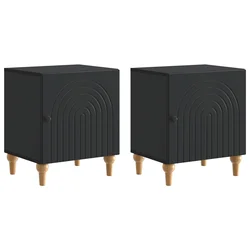 Noćni ormar 2 pcs Crna 43 x 34,5 x 50 cm Konstruirano drvo