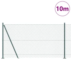 Ograde od lanca s betonskom podlogom 10 x 1,2 m Zelena Mreža