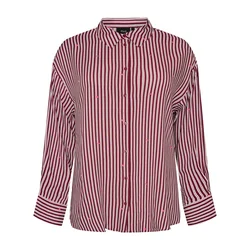 Zizzi Majica za spanje vinsko rdeča/bela