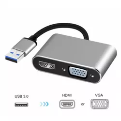 Adapter-konvertor USB 3.0 na HDMI+VGA