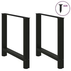 Noge za blagovaonski stol Crne 2 kom 70 x (72-73) cm Čelik