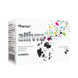PHARMAS Allivra Pomoć kod simptoma alergijskog rinitisa sa ukusom limuna, 10 kesica