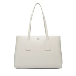 Calvin Klein Ročna torba Ck Medium Work Tote LV04F3442G Svetlo bež