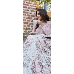 Dekordom Ćebe eco blanket 150x200 - 22136-c - white pink ( 023757 )