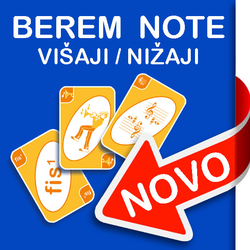 Igralne karte Berem note: višaji, nižaji