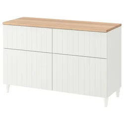 BESTA Komb.odlaganje s vratima/fiokama, bela/Sutterviken/Kabbarp bela, 120x42x76 cm