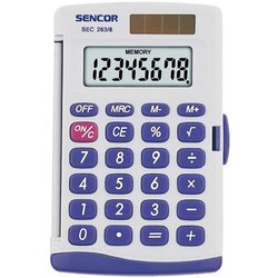Sencor - Žepni kalkulator 1xLR41 bel/moder