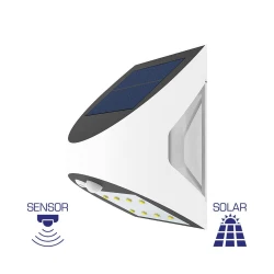Braytron Solarna zidna svetiljka sa senzorom BRY-SOLARIS-W1-BELA-3W-6500K-IP54