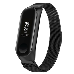 Kovinski pas Milanese za Xiaomi Mi Band 4 - črn