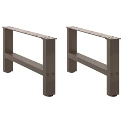 Noge za klub stolić prirodni čelik 2 kom 60 x (30-31) cm čelik