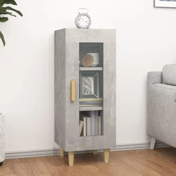 Komoda siva boja betona 34,5x34x90 cm od konstruiranog drva