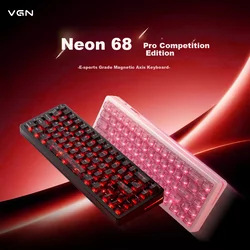 VGN Gejmerska tastatura Neon68 Ultra, Bela-providna